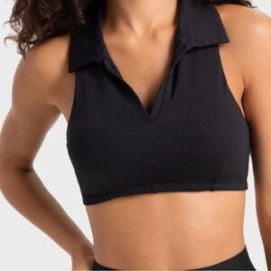 Becco Black Collared Bralette